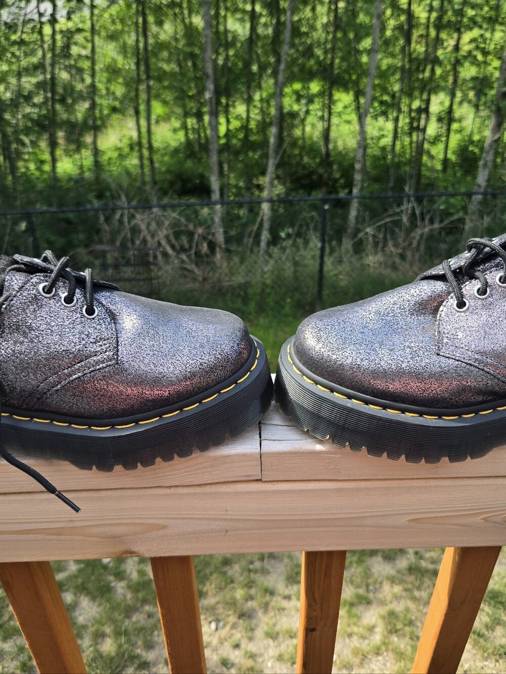 NEW! Dr Martens Platform 1461 3 Eye Metallic Oxfords Womens Size 8 - Picture 16 of 16